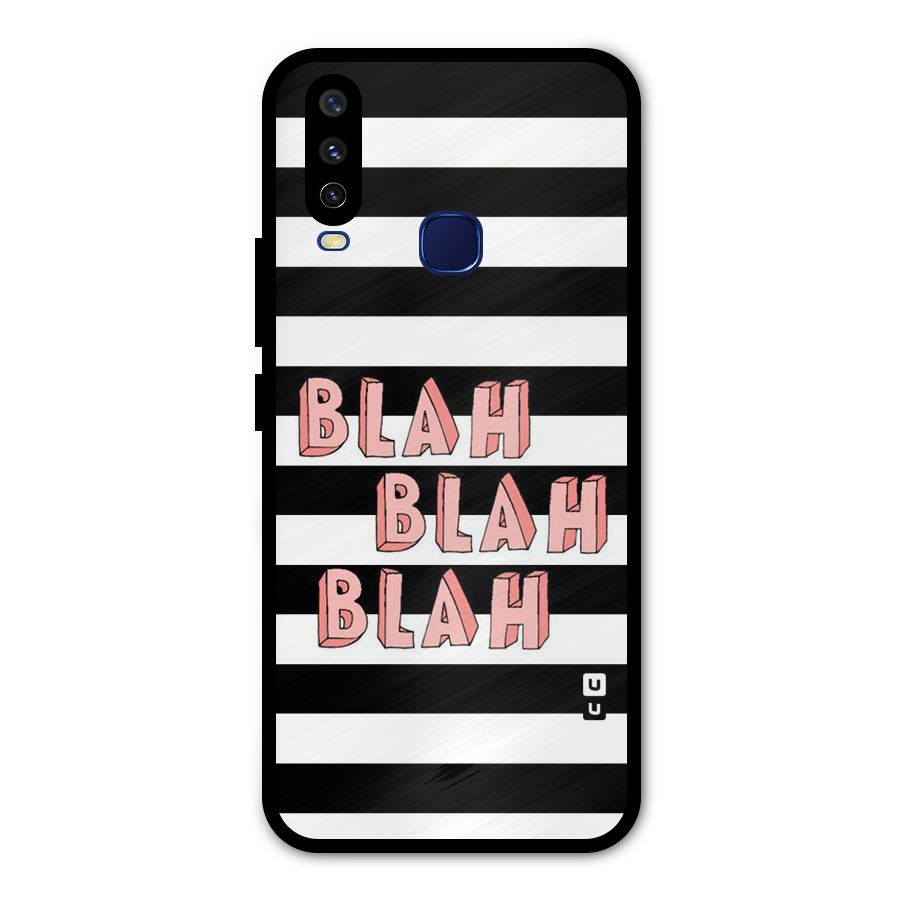 Blah Bold Stripes Metal Back Case for Vivo Y12