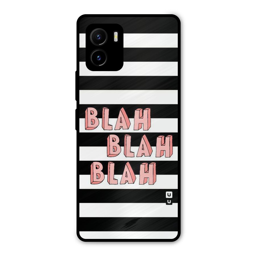 Blah Bold Stripes Metal Back Case for Vivo Y15s