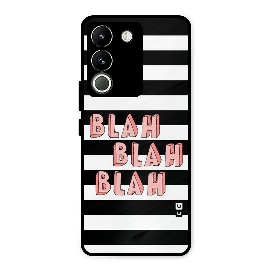 Blah Bold Stripes Metal Back Case for Vivo Y200