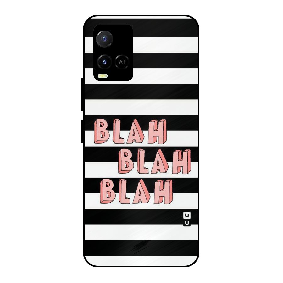 Blah Bold Stripes Metal Back Case for Vivo Y21