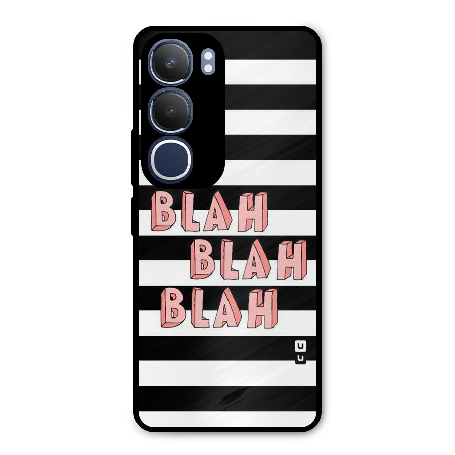 Blah Bold Stripes Metal Back Case for Vivo Y29