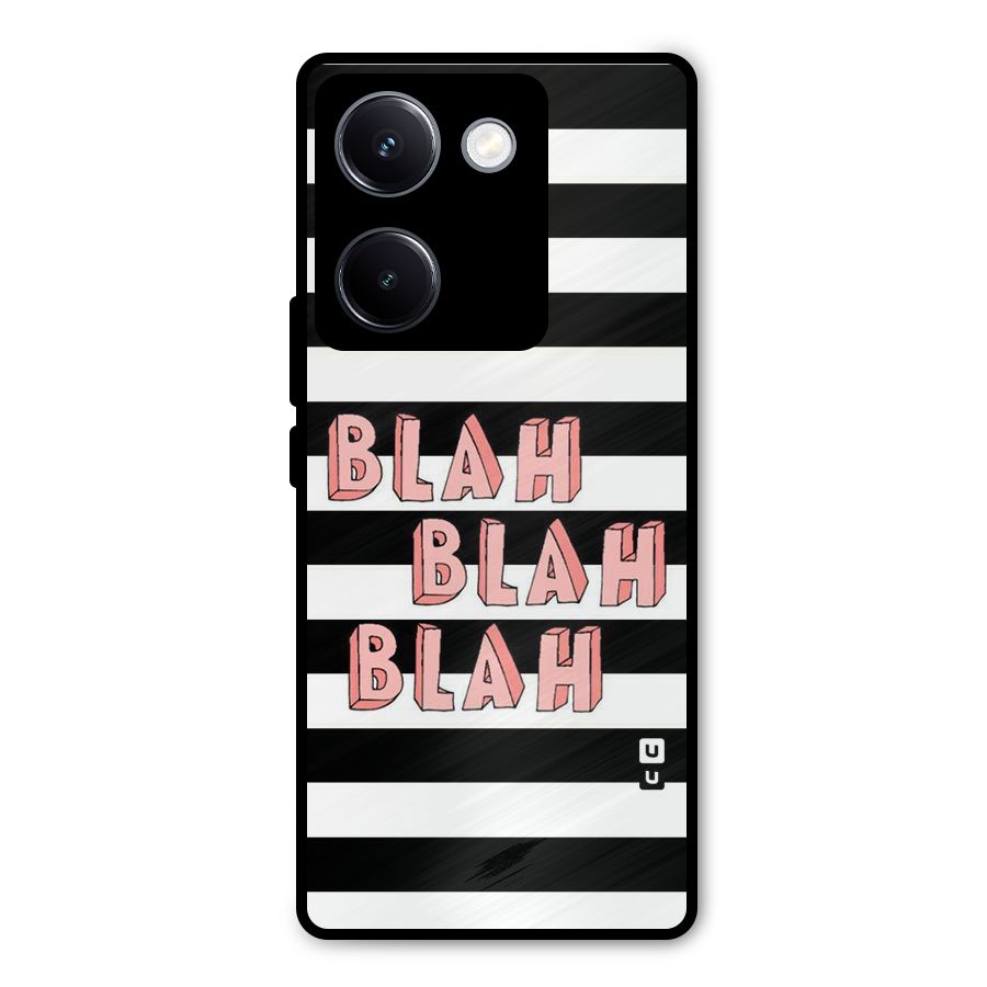 Blah Bold Stripes Metal Back Case for Vivo Y300 Plus