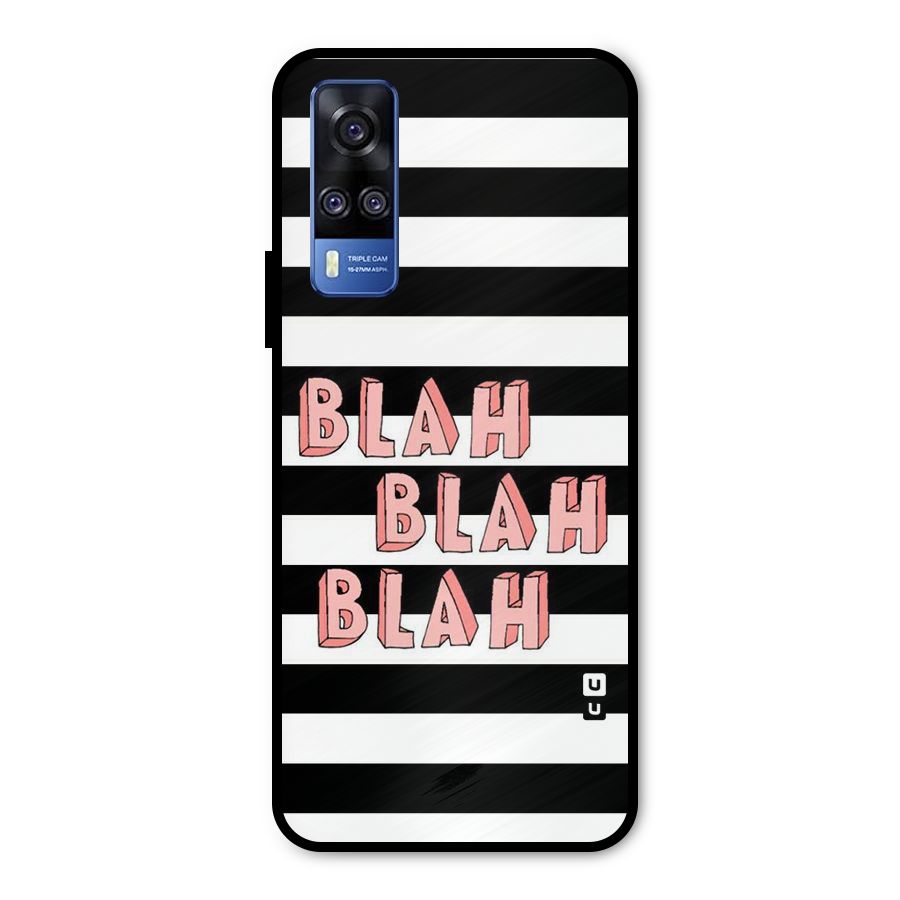 Blah Bold Stripes Metal Back Case for Vivo Y31