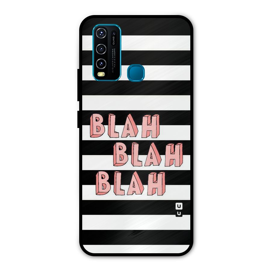 Blah Bold Stripes Metal Back Case for Vivo Y50