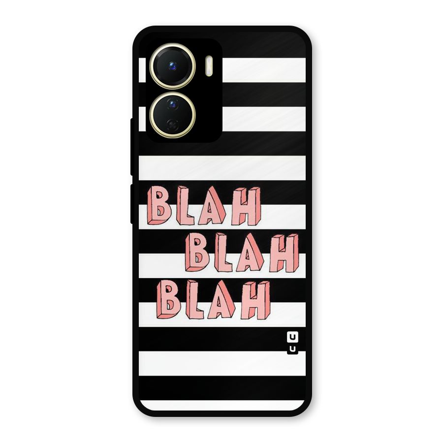Blah Bold Stripes Metal Back Case for Vivo Y56