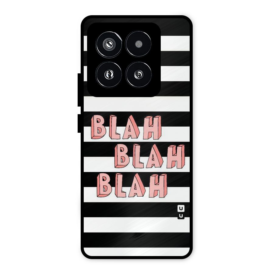 Blah Bold Stripes Metal Back Case for Xiaomi 14 Pro
