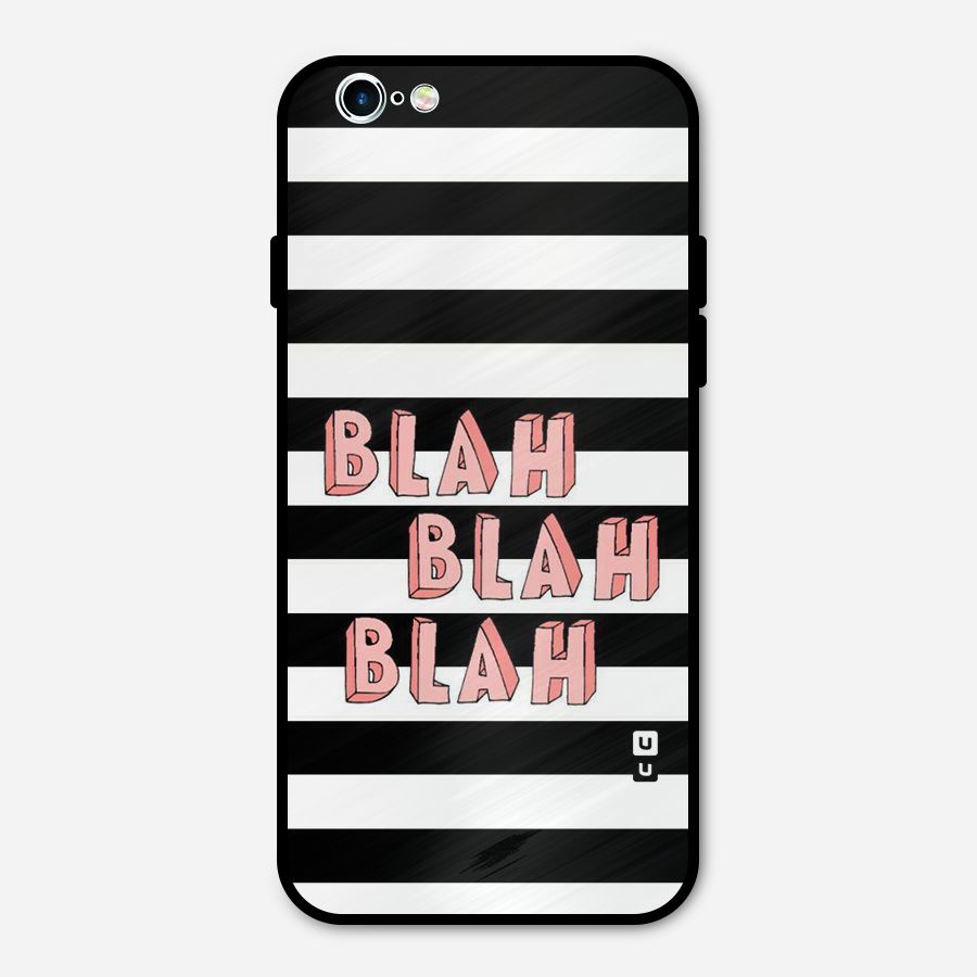 Blah Bold Stripes Metal Back Case for iPhone 6 6s