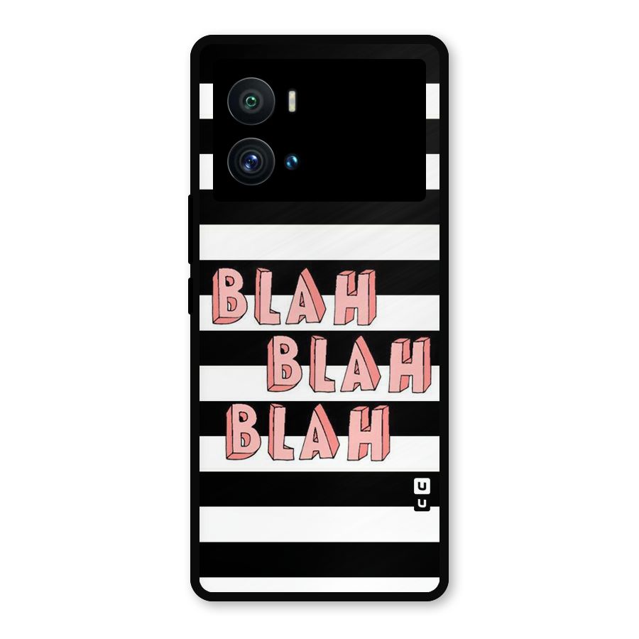 Blah Bold Stripes Metal Back Case for iQOO 9 Pro