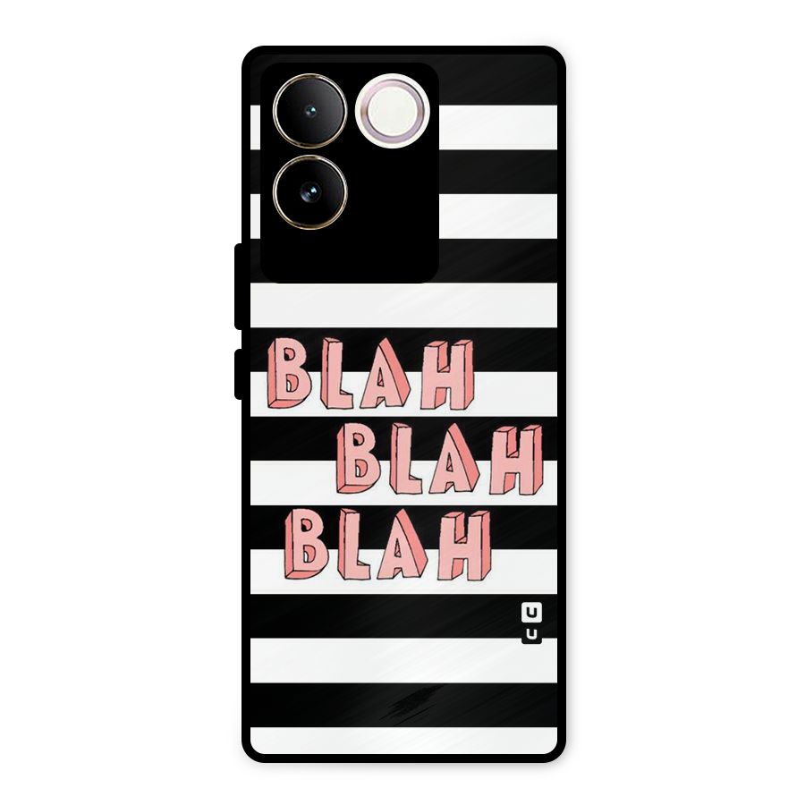 Blah Bold Stripes Metal Back Case for iQOO Z7 Pro