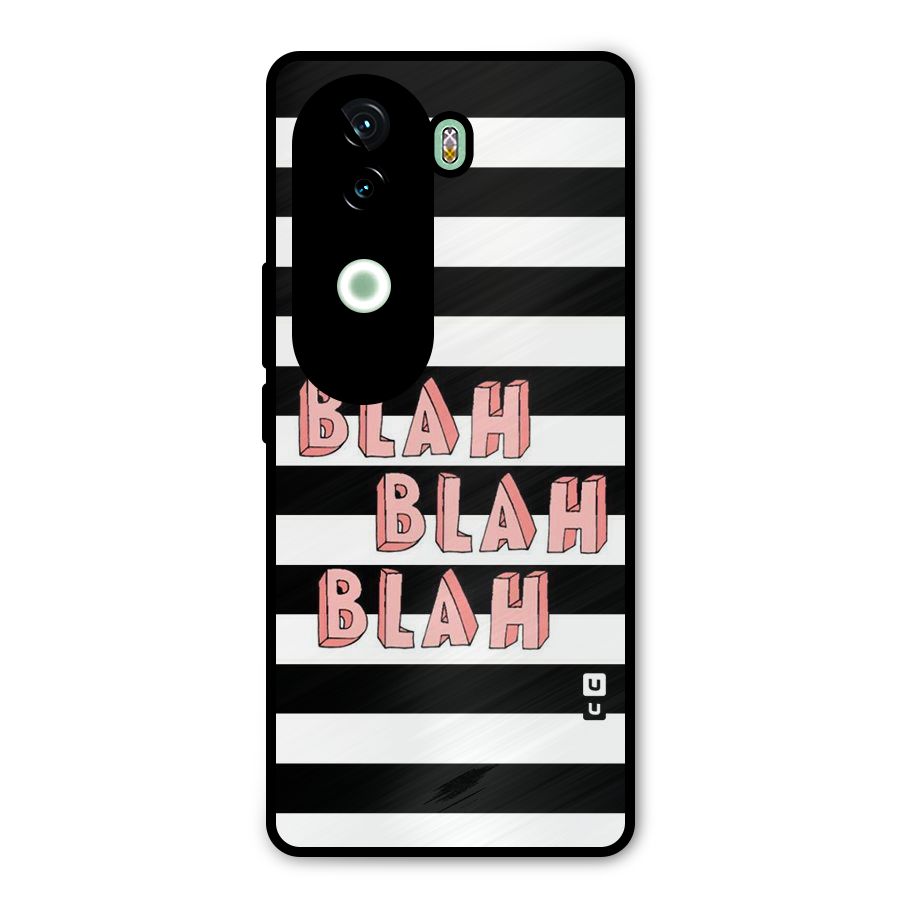 Blah Bold Stripes Metal Back Case for iQOO Z9s