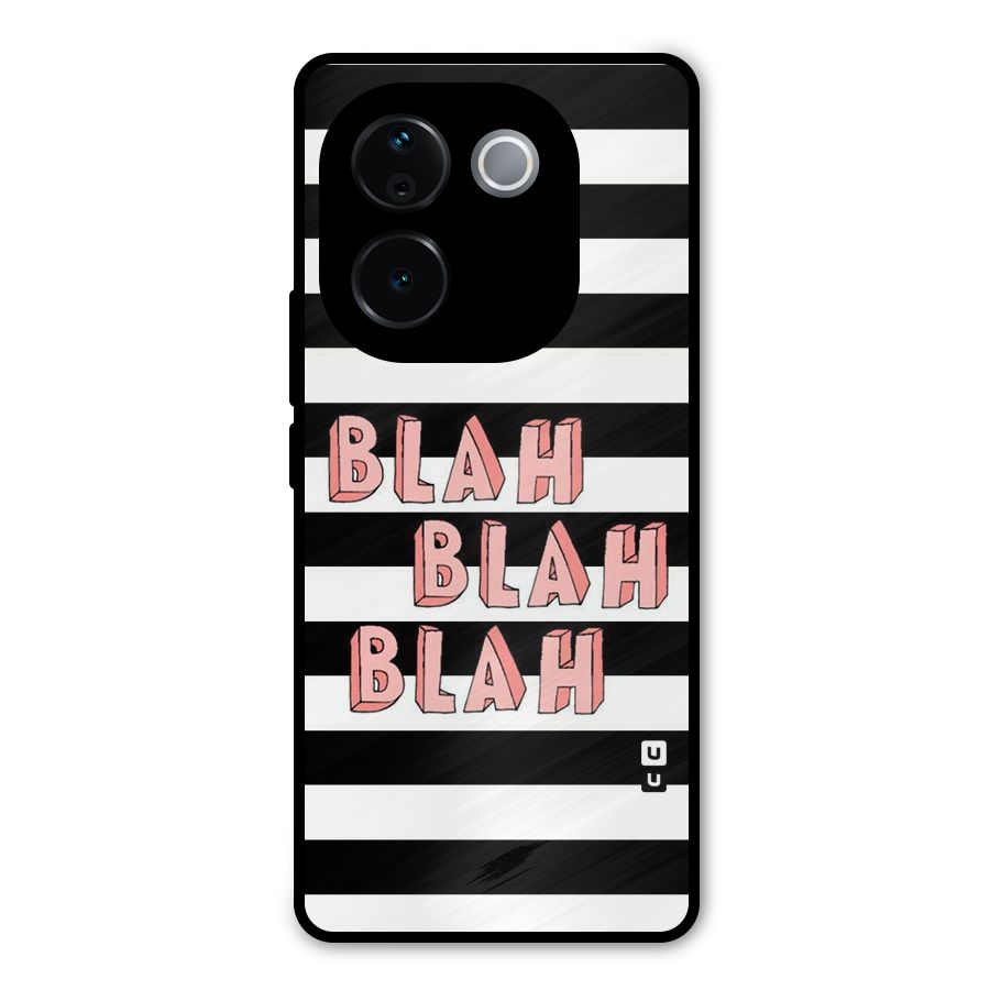 Blah Bold Stripes Metal Back Case for iQOO Z9s Pro
