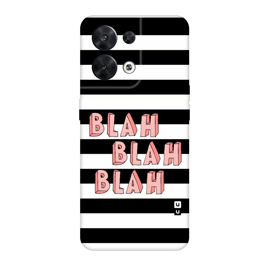 Blah Bold Stripes Original Polycarbonate Back Case for Oppo Reno8 5G