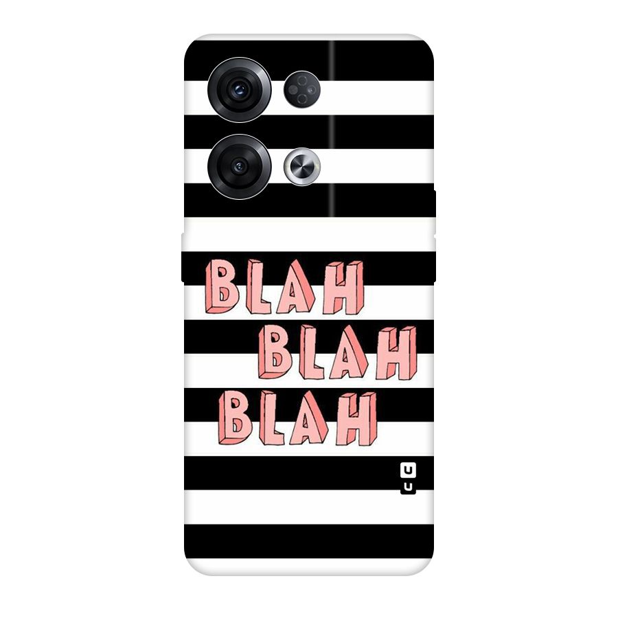 Blah Bold Stripes Original Polycarbonate Back Case for Oppo Reno8 Pro 5G