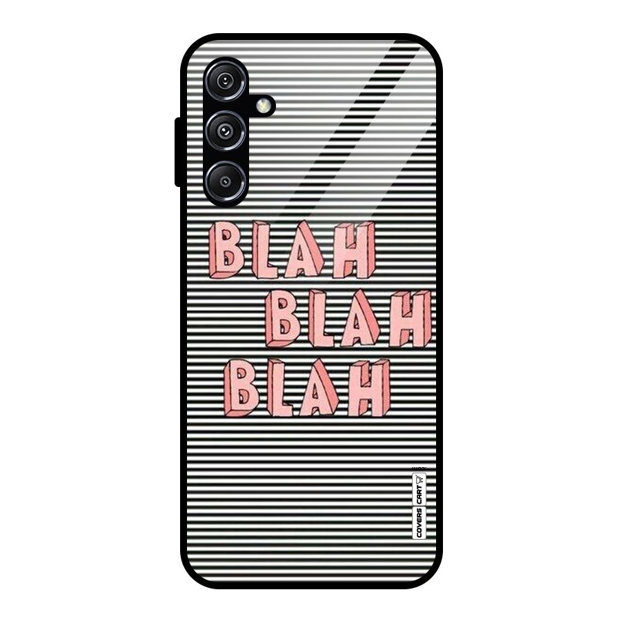 Blah Stripes Glass Back Case for Galaxy M34 5G
