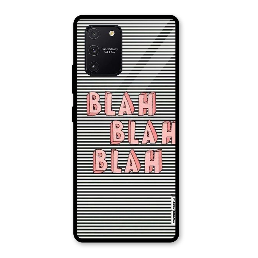 Blah Stripes Glass Back Case for Galaxy S10 Lite