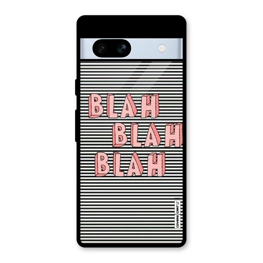 Blah Stripes Glass Back Case for Google Pixel 7a