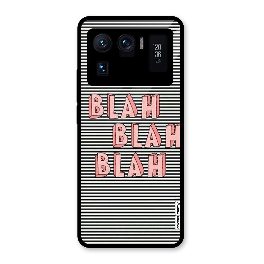 Blah Stripes Glass Back Case for Mi 11 Ultra