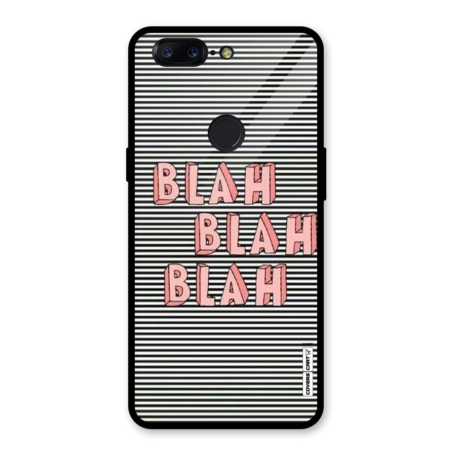 Blah Stripes Glass Back Case for OnePlus 5T