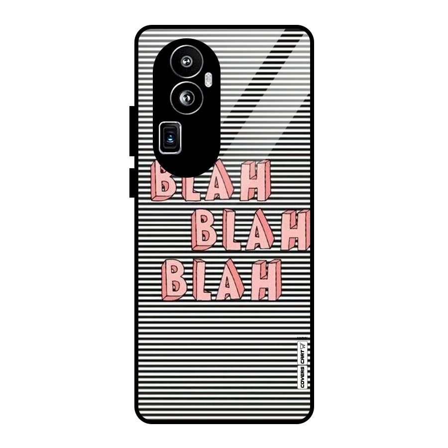 Blah Stripes Glass Back Case for Oppo Reno10 Pro Plus