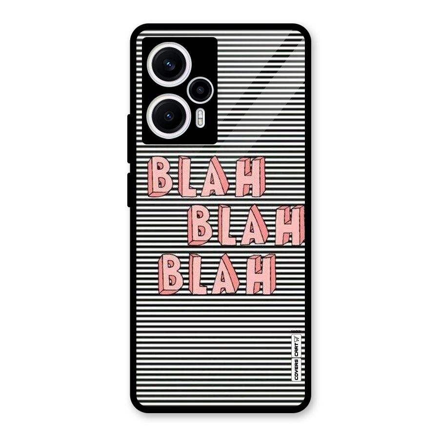 Blah Stripes Glass Back Case for Poco F5