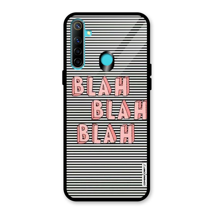 Blah Stripes Glass Back Case for Realme 5