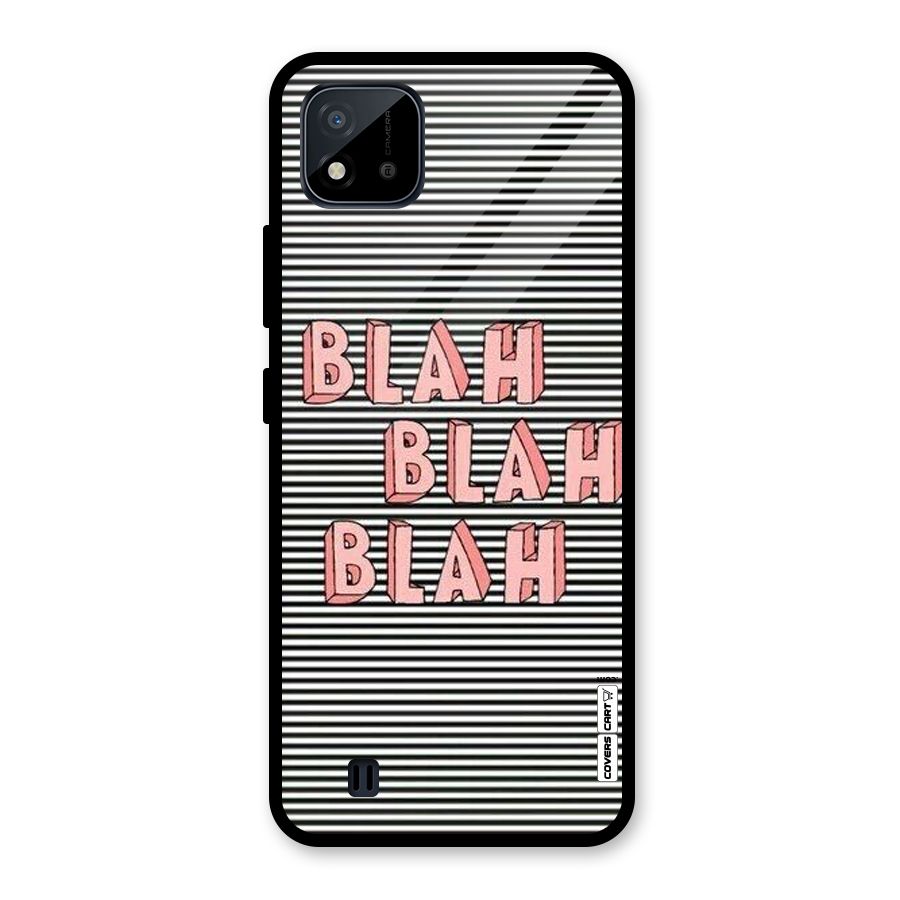Blah Stripes Glass Back Case for Realme C11 2021