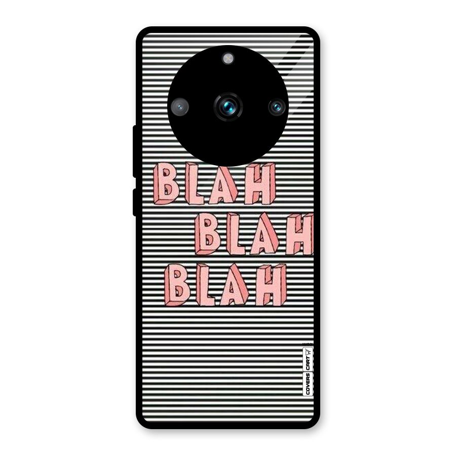 Blah Stripes Glass Back Case for Realme Narzo 60 Pro