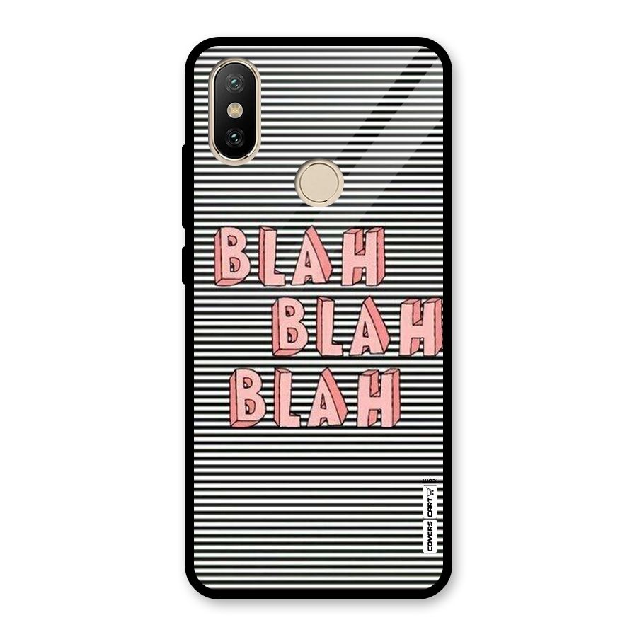 Blah Stripes Glass Back Case for Redmi A2