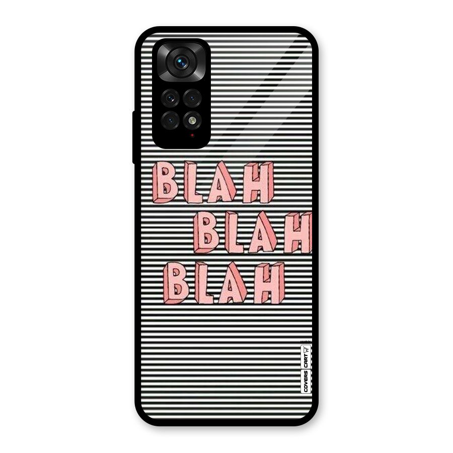 Blah Stripes Glass Back Case for Redmi Note 11S