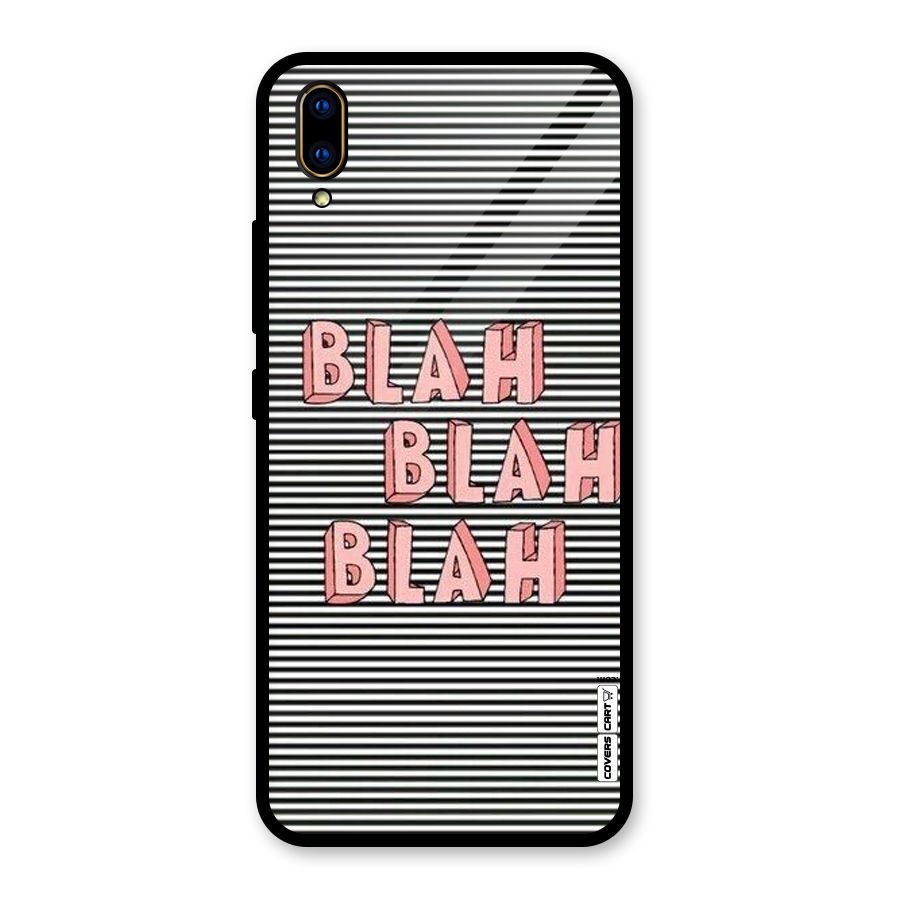 Blah Stripes Glass Back Case for Vivo V11 Pro