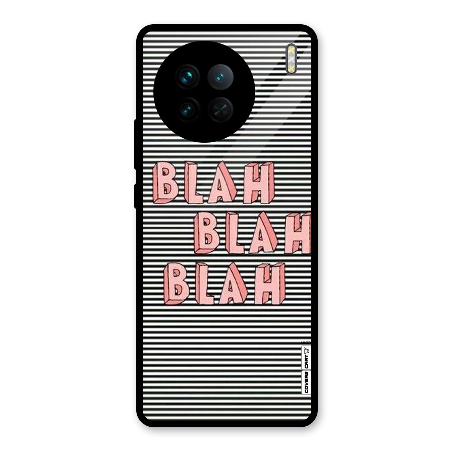 Blah Stripes Glass Back Case for Vivo X90