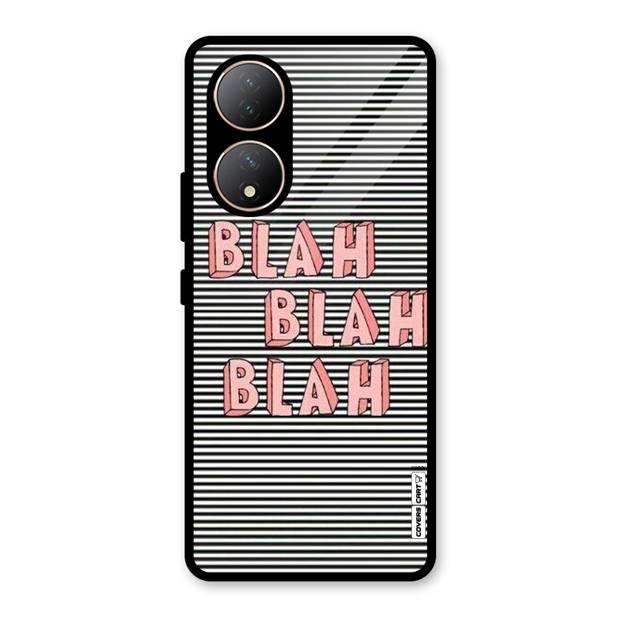 Blah Stripes Glass Back Case for Vivo Y100