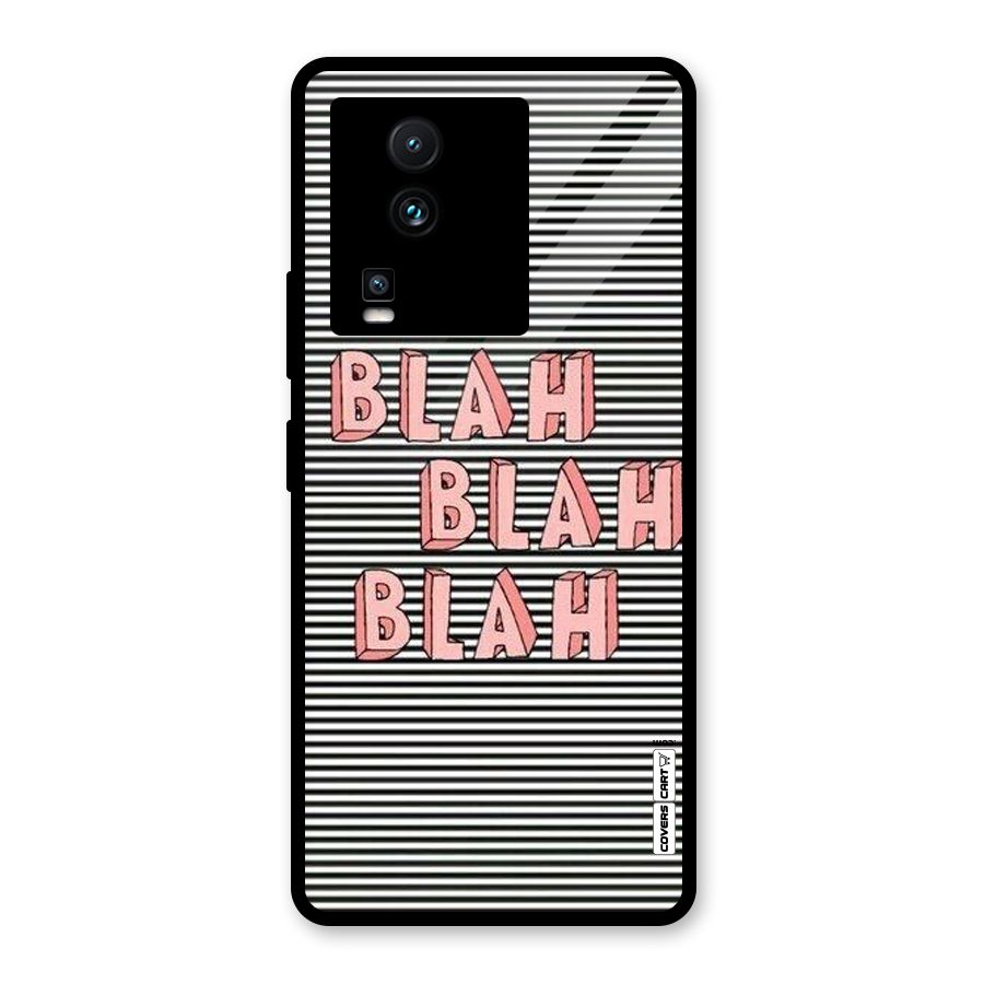 Blah Stripes Glass Back Case for Vivo iQOO Neo 7