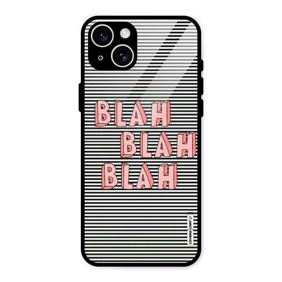 Blah Stripes Glass Back Case for iPhone 15 Plus