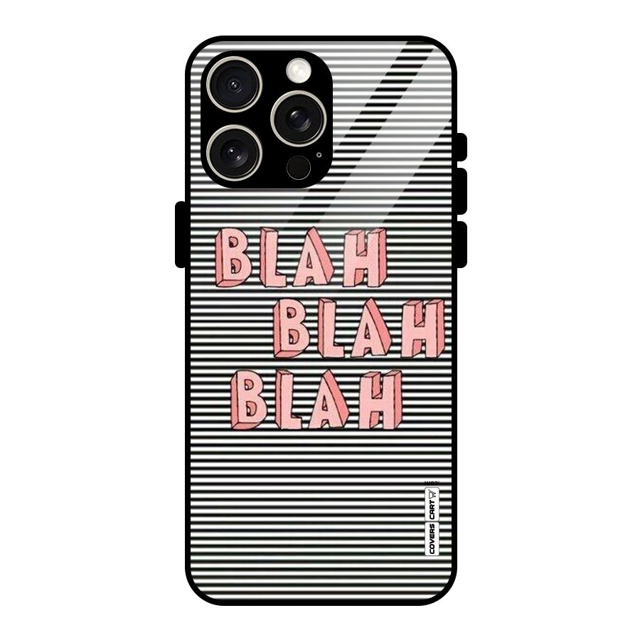Blah Stripes Glass Back Case for iPhone 15 Pro Max