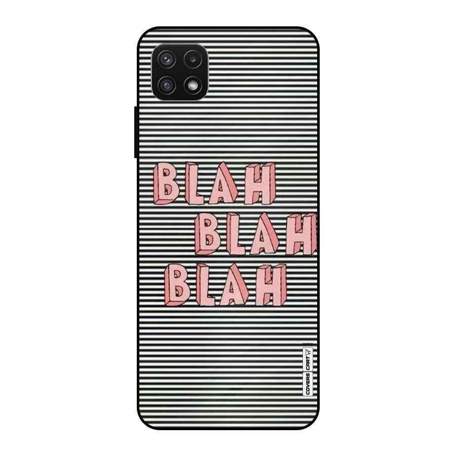 Blah Stripes Metal Back Case for Galaxy A22 5G