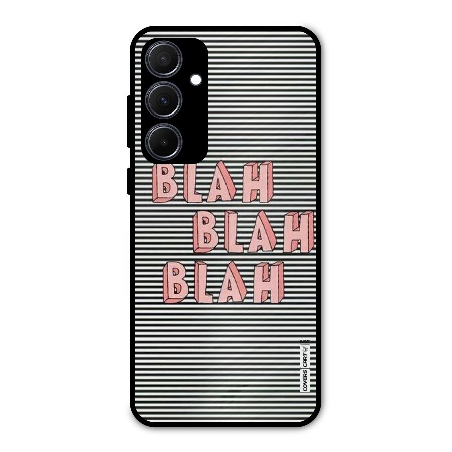 Blah Stripes Metal Back Case for Galaxy A35