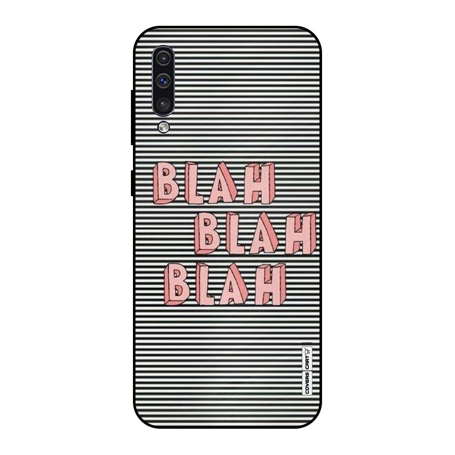 Blah Stripes Metal Back Case for Galaxy A50
