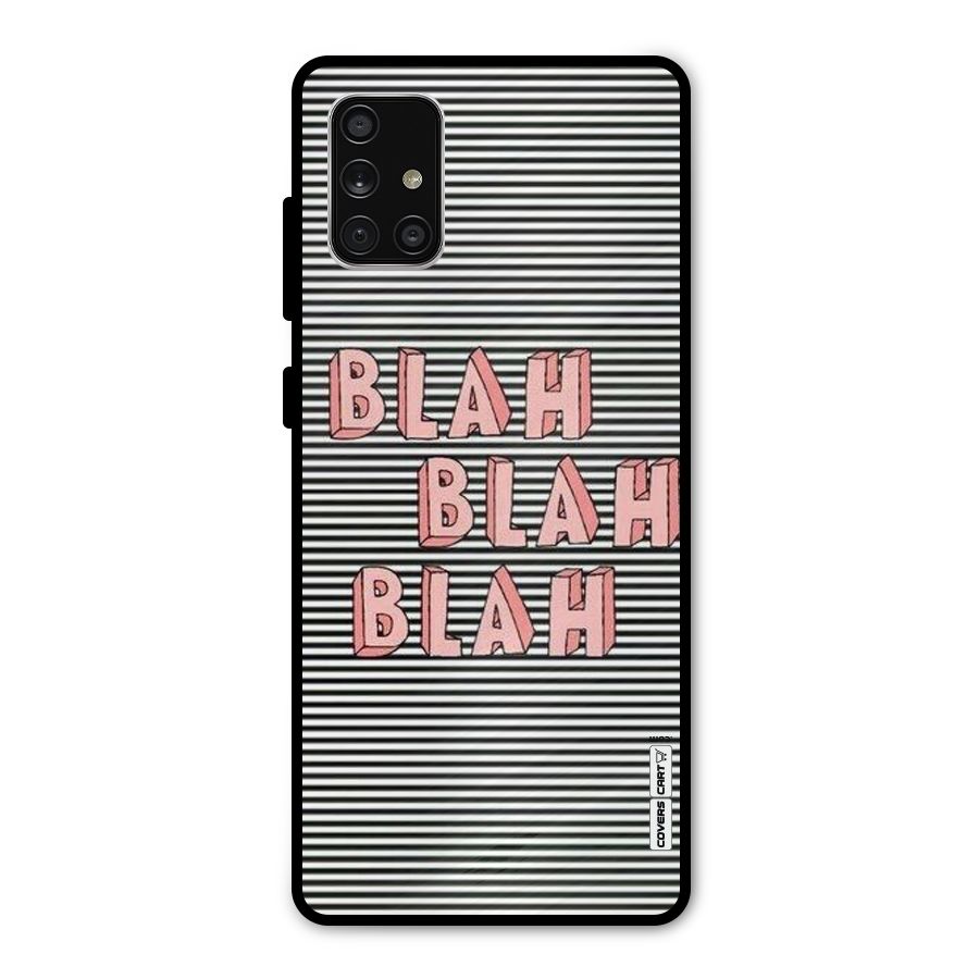 Blah Stripes Metal Back Case for Galaxy A71