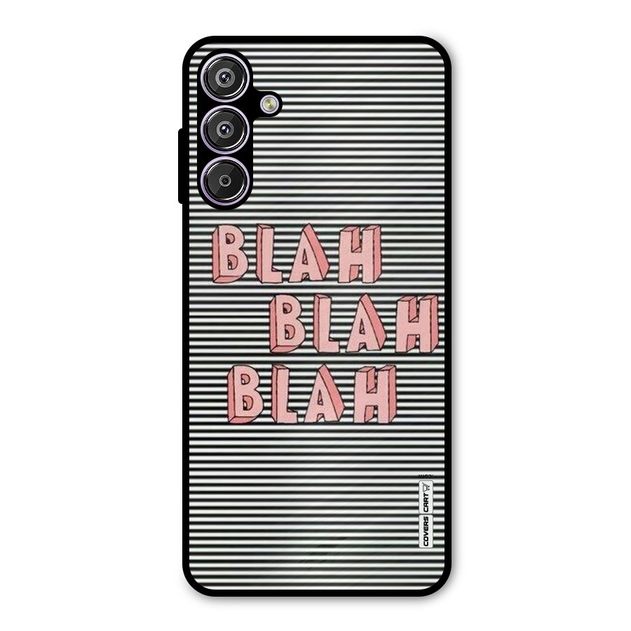Blah Stripes Metal Back Case for Galaxy M15