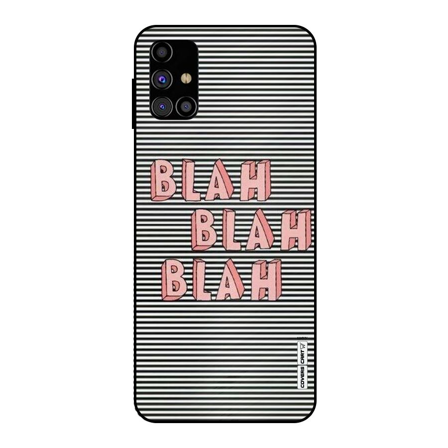 Blah Stripes Metal Back Case for Galaxy M31s