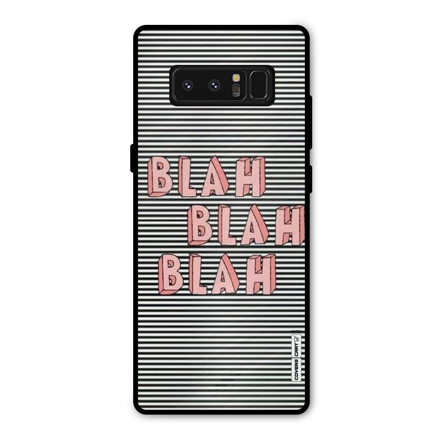Blah Stripes Metal Back Case for Galaxy Note 8