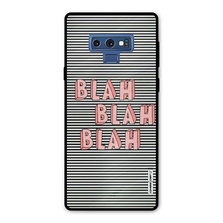 Blah Stripes Metal Back Case for Galaxy Note 9