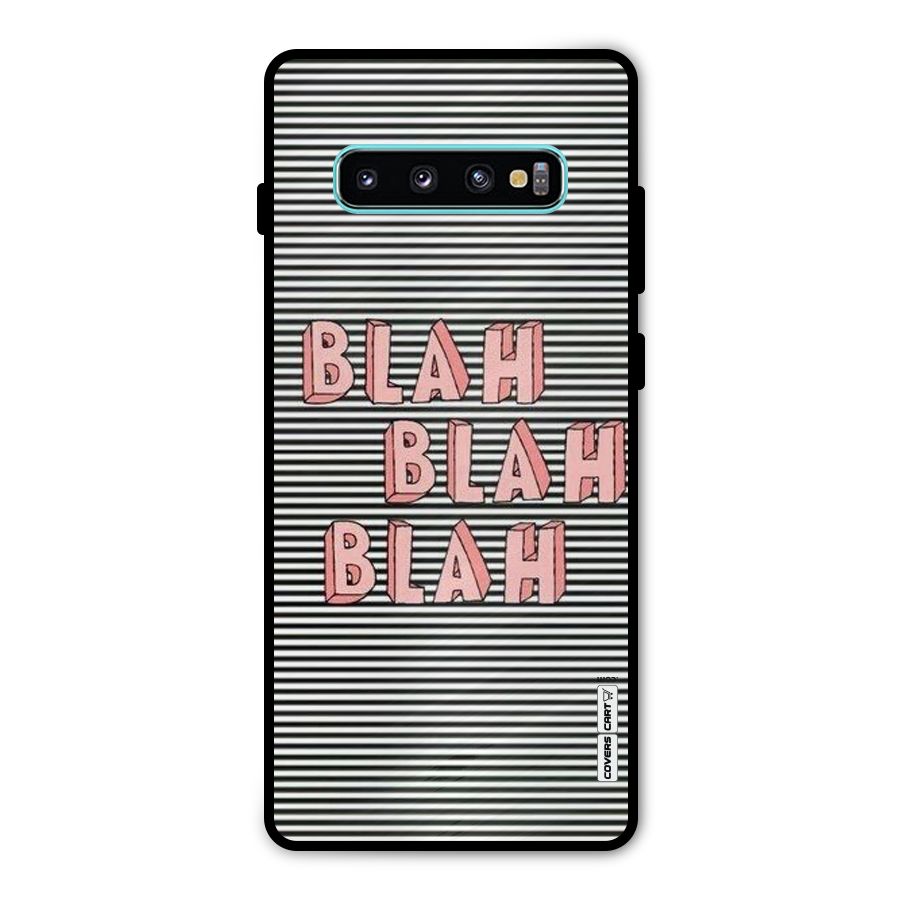 Blah Stripes Metal Back Case for Galaxy S10 Plus