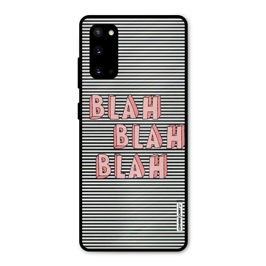 Blah Stripes Metal Back Case for Galaxy S20