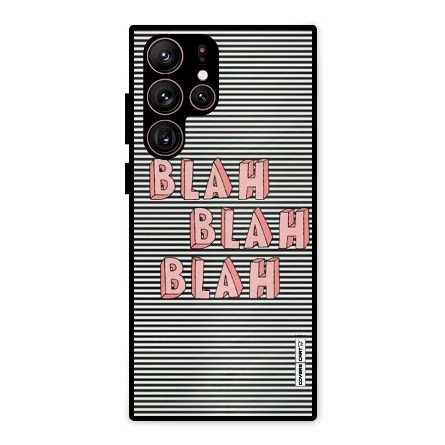Blah Stripes Metal Back Case for Galaxy S22 Ultra 5G