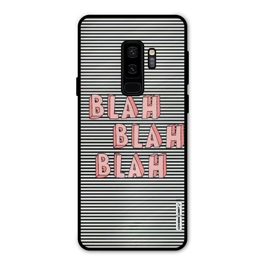 Blah Stripes Metal Back Case for Galaxy S9 Plus