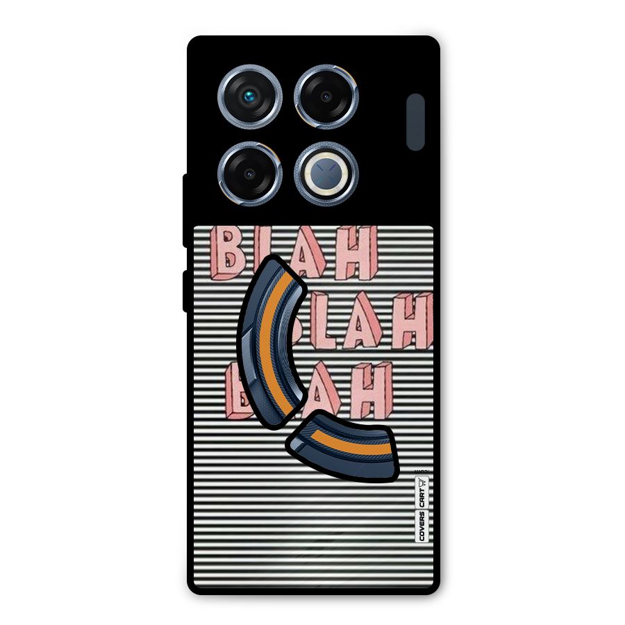 Blah Stripes Metal Back Case for Infinix GT 20 Pro