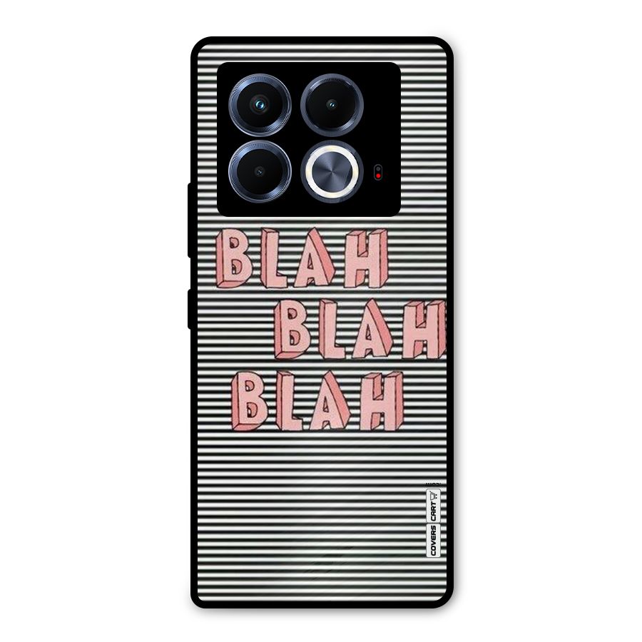 Blah Stripes Metal Back Case for Infinix Note 40 5G