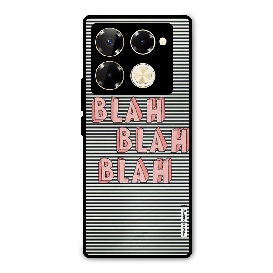 Blah Stripes Metal Back Case for Infinix Note 40 Pro Plus